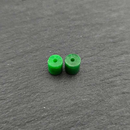 비즈팡 [J2-601-02]천연옥펜던트 비취옥원기둥 5x6mm(내경0.8mm) 비취 ,1개