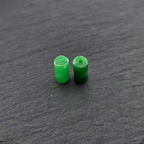 비즈팡 [J2-601-03]천연옥펜던트 비취옥원기둥 5x9mm(내경0.8mm) 비취 ,1개