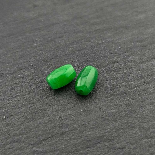 비즈팡 [J2-601-05]천연옥펜던트 비취옥술통 6x9mm(내경0.8mm) 비취 ,1개