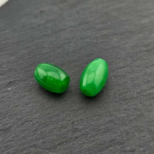 비즈팡 [J2-601-06]천연옥펜던트 비취옥술통 7x10mm(내경0.8mm) 비취 ,1개