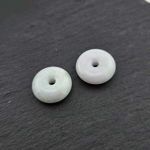 비즈팡 [J2-601-17]천연옥펜던트 버마옥동전링 15mm(내경1.9mm) 민트 ,1개