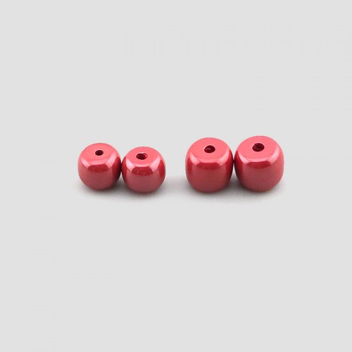 비즈팡 [JS-2-03]경면주사 제왕사90% 민자원기둥 7x6/8x7mm ,1개