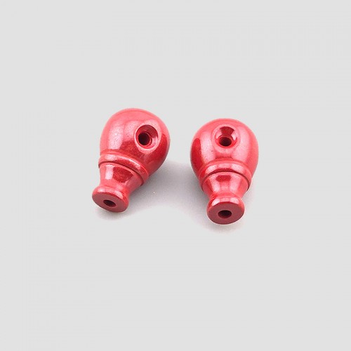 비즈팡 [JS-2-22]경면주사 제왕사90% 민자삼통모주 9.5x15mm (내경1.6mm)  염주팔찌마감용 ,1개
