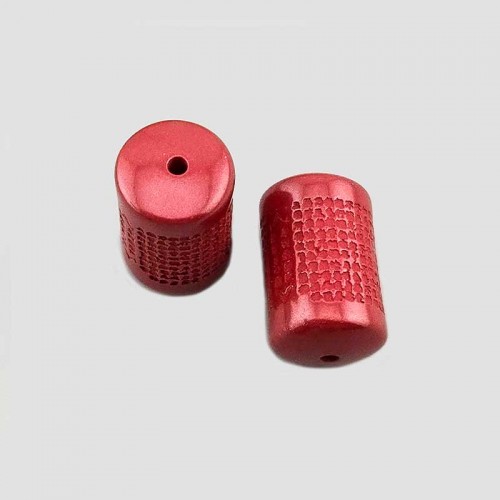 비즈팡 [JS-2-32]경면주사 제왕사90% 반야심경원통 15x9mm (내경1.5mm) ,1개