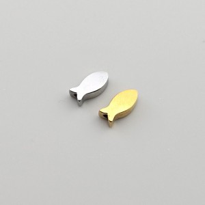 비즈팡 [S2-1-01]써지컬스틸 펜던트 물고기통과형 9.5x4.5mm (내경1.4mm) ,1개