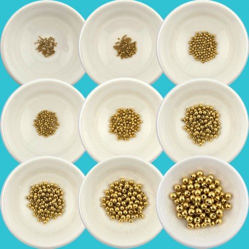 비즈팡 [S1-100-20]써지컬스틸 라운드볼 메탈볼 2/2.5/3/3.5/4/5/6/8mm 진공골드 모음 (대량) ,팩단위