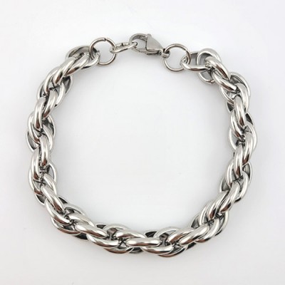 비즈팡 [STB-01]써지컬스틸 팔찌줄 랍스터+O링 약20cm 무도금 #03 ,1개