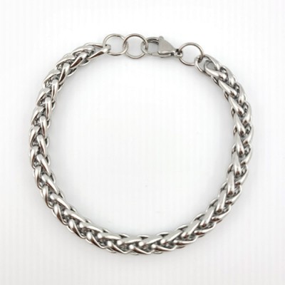 비즈팡 [STB-01]써지컬스틸 팔찌줄 랍스터+O링 약20cm 무도금 #04 ,1개