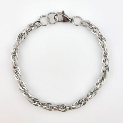 비즈팡 [STB-01]써지컬스틸 팔찌줄 랍스터+O링 약20cm 무도금 #10 ,1개