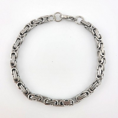 비즈팡 [STB-01]써지컬스틸 팔찌줄 랍스터+O링 약20cm 무도금 #11 ,1개