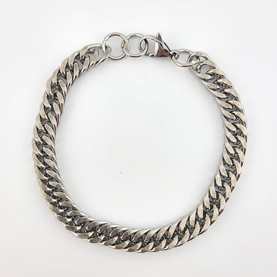 비즈팡 [STB-01]써지컬스틸 팔찌줄 랍스터+O링 약20cm 무도금 #14 ,1개