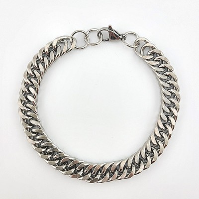 비즈팡 [STB-01]써지컬스틸 팔찌줄 랍스터+O링 약20cm 무도금 #15 ,1개