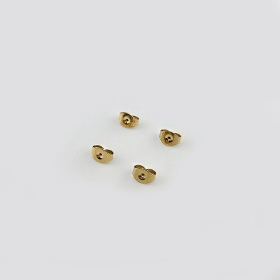 비즈팡 [S1-5-981]써지컬스틸 귀걸이 나비뒷클러치 6x4.6mm 나비클러치 진공골드 ,4개