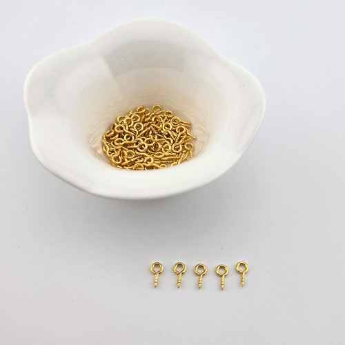 비즈팡 [S1-7-400]써지컬스틸 부자재 9자핀 나사못 9핀못 나사고리 4x8mm 전기금 ,5개