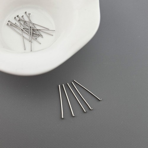 비즈팡 [S9-07-100]써지컬스틸 부자재 티핀 T핀 0.6x20mm 무도금 ,20개