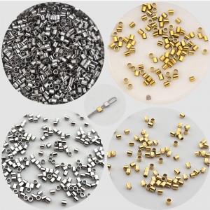 비즈팡 [S1-7-504]써지컬스틸 고정장식 원통고정볼 누름볼 1.5x1.5mm (내경0.8mm) 모음 ,(옵션)