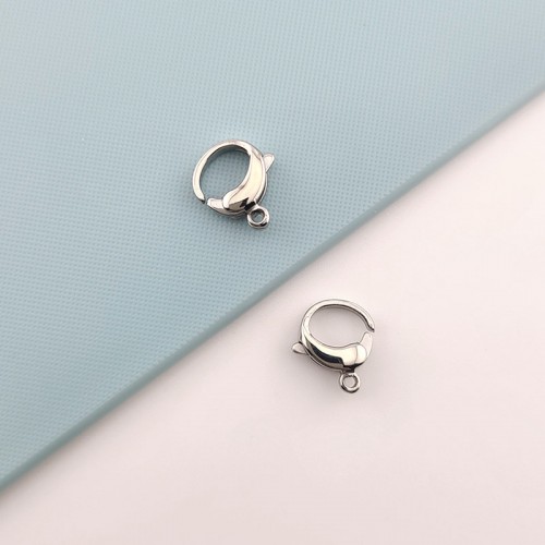 비즈팡 [S2-7-611]써지컬스틸 부자재 둥근랍스터 12mm 10x12mm 무도금 ,1개