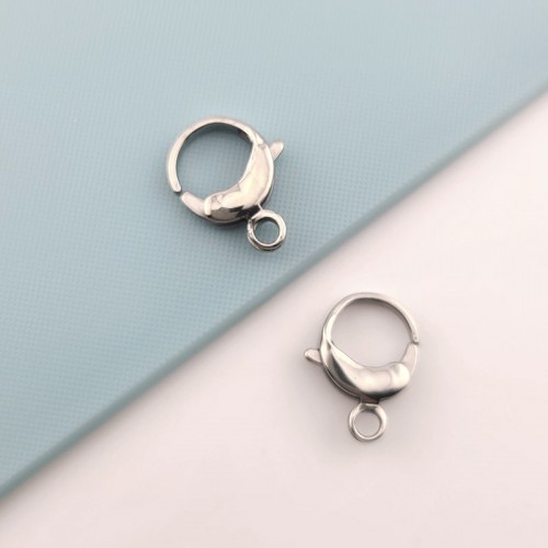 비즈팡 [S2-7-611]써지컬스틸 부자재 둥근랍스터 17mm 13x17mm 무도금 ,1개