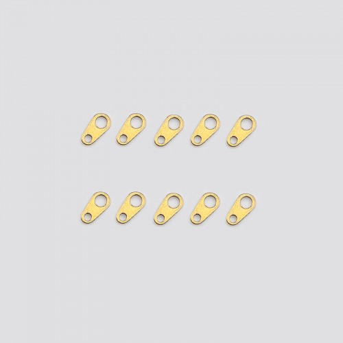 비즈팡 [S2-7-652]써지컬스틸 부자재 에이바 둥근A바 소 3x6mm 진공골드 ,1개