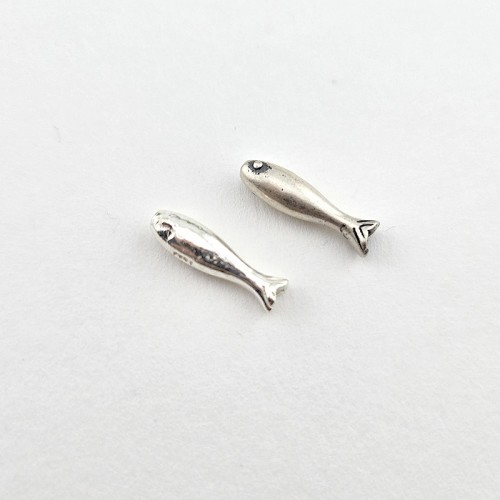 비즈팡 [SVP-01-08]순은펜던트 실버925 행운 슬림물고기 통과형  ,1개