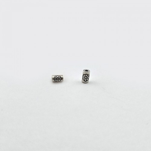 비즈팡 [SVP-02-10]순은펜던트 실버925 행운 데이지꽃파이프 5.4x3mm ,1개