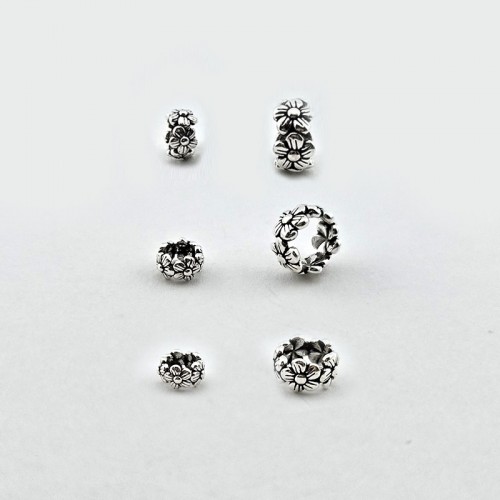 비즈팡 [SVP-12-18]순은펜던트 실버925 행운 벚꽃론델 5.5mm 8mm (내경3/5.5mm) ,1개