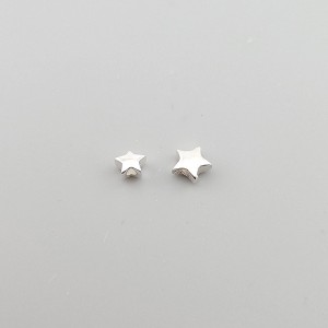 비즈팡 [SVP-03-08]순은펜던트 실버925 민자 별 통과형 4/5mm (내경1/1.2mm) ,1개