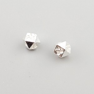 비즈팡 [SVP-06-14]순은펜던트 실버925 복복복자큐브 통과형 6x5mm (내경1.4mm)  ,1개