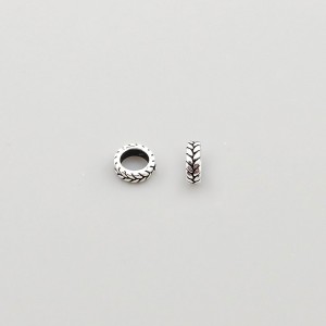 비즈팡 [SVP-12-19]순은펜던트 실버925 타이어론델 통과형 (내경3.8mm) ,1개