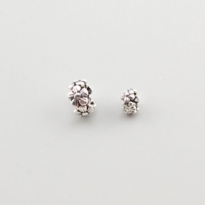 비즈팡 [SVP-12-18]순은펜던트 실버925 벚꽃론델 5.5mm 8mm (내경3/5.5mm) ,1개