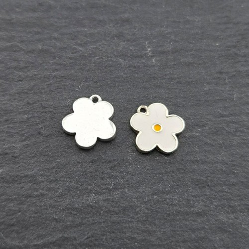비즈팡 [SVP-21-15]순은펜던트 실버925 에폭계란꽃 9mm ,1개