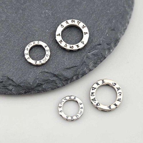 비즈팡 [SVP-06-57]순은펜던트 실버925 엔틱옴자링 10mm 13mm ,1개