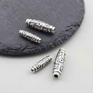 비즈팡 [SVP-06-42]순은펜던트 실버925 천주원통 20mm (내경2.4mm) ,1개