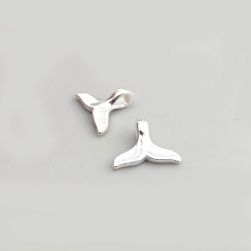 비즈팡 [SVP-07-35]순은펜던트 실버925 미니고래꼬리 9x7mm (내경1.4mm) ,1개