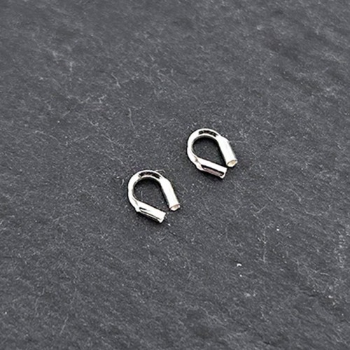 비즈팡 [SVT-2-02]순은부자재 실버925 고정장식 가디언 5x4mm (와이어전용) ,1개