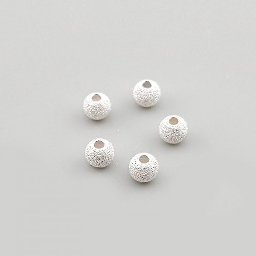 비즈팡 [SVP-91-05]순은펜던트 실버925 은볼 샌딩볼 5mm (내경 1.5mm) 실버볼 ,1개
