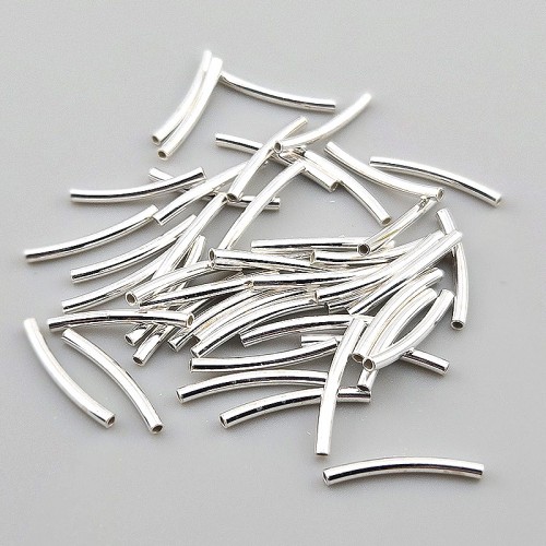 비즈팡 [SVP-92-01]실버파이프 실버925 민자파이프 1.5x15mm (내경1mm)  ,1개