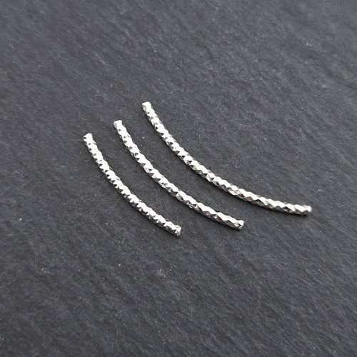 비즈팡 [SVP-92-04]실버파이프 실버925 다이아몬드파이프 1.5x20/25/30mm 3종 모음  ,1개