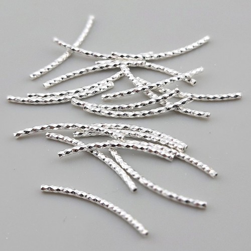 비즈팡 [SVP-92-04]실버파이프 실버925 다이아몬드파이프 1.5x25mm (내경0.8mm)  ,1개