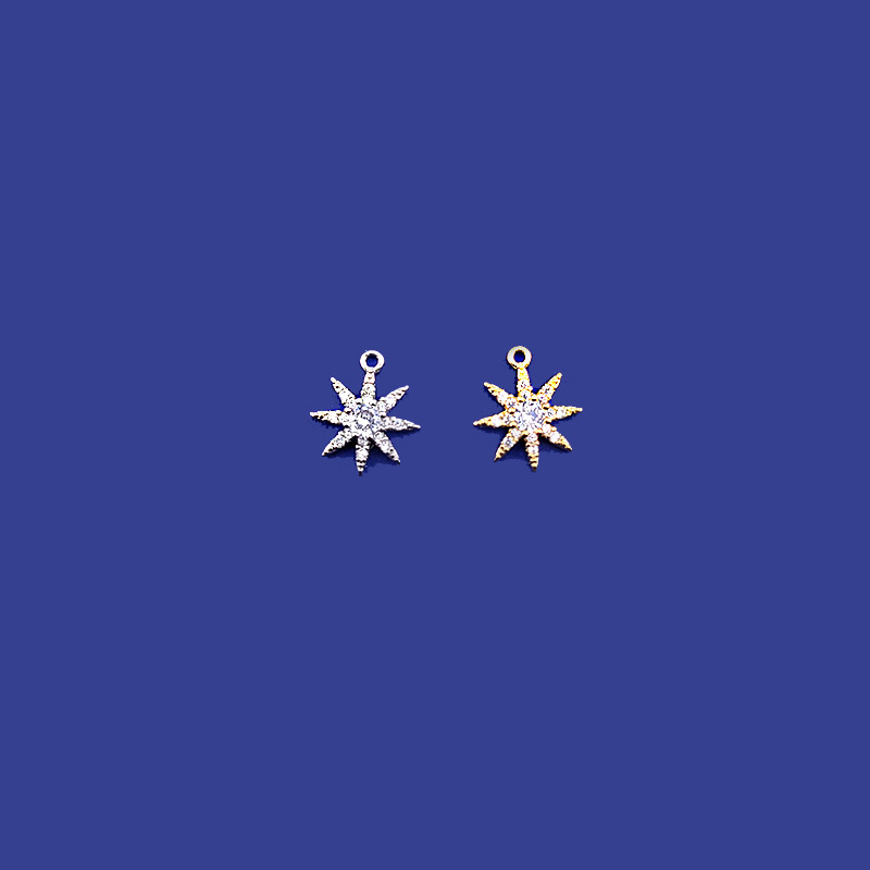 비즈팡 [PC-001-01]큐빅펜던트 큐빅태양미니 11x12mm ,1개