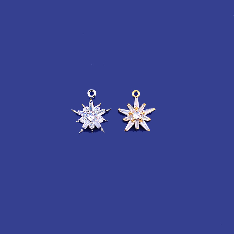 비즈팡 [PC-001-06]큐빅펜던트 파베큐빅별 15x17mm ,1개