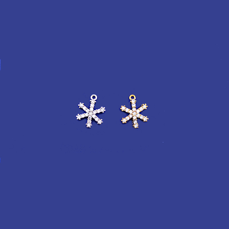비즈팡 [PC-001-08]큐빅펜던트 큐빅눈꽃미니 9.6x12mm ,1개