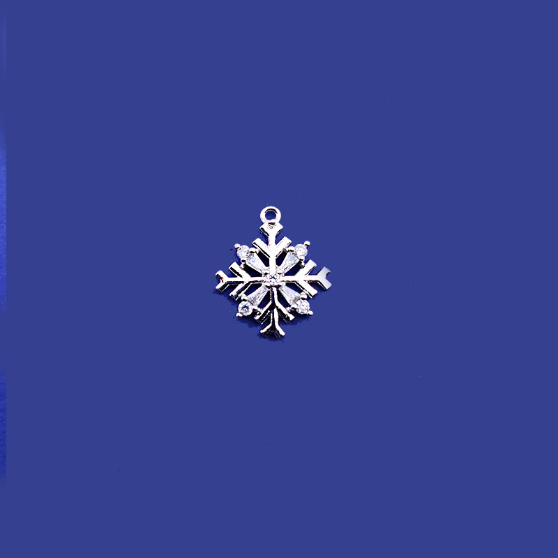 비즈팡 [PC-001-09]큐빅펜던트 큐빅눈꽃결정체 16x19mm ,1개