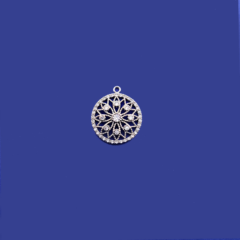 비즈팡 [PC-001-10]큐빅펜던트 큐빅드림캐쳐 18x21mm ,1개