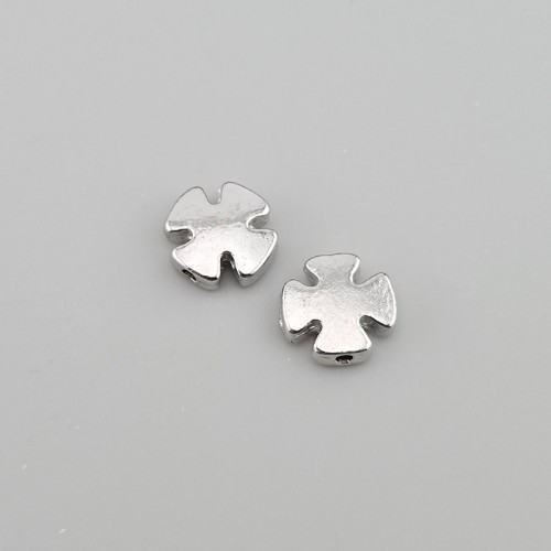비즈팡 [PR-1-06]묵주펜던트 메탈정십자가 통과형 10mm ,1개