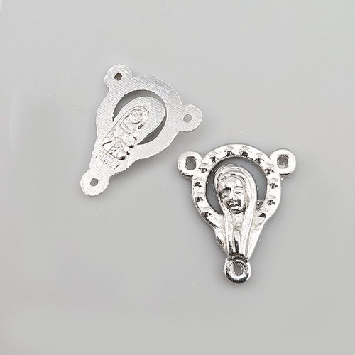 비즈팡 [PR-1-10]묵주펜던트 메탈성모별후광방석 16x19mm (이태리) ,1개