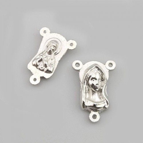 비즈팡 [PR-1-11]묵주펜던트 메탈성모입체방석 14.5x21mm ,1개