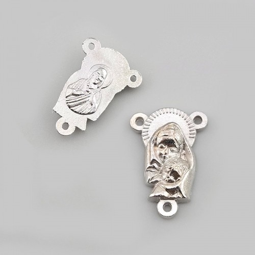 비즈팡 [PR-1-12]묵주펜던트 메탈성모자후광방석 16x23mm ,1개