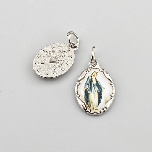 비즈팡 [PR-1-21]묵주펜던트 에폭기적의성모타원 13x20mm+O링 ,1개