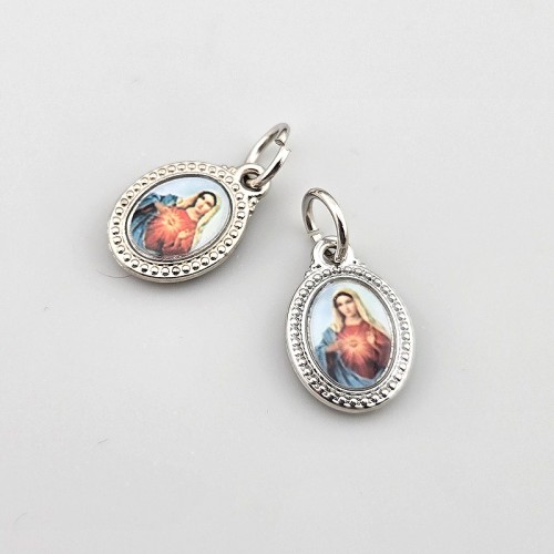 비즈팡 [PR-1-22]묵주펜던트 에폭자비예수님타원 11x16mm+O링 (양면) ,1개